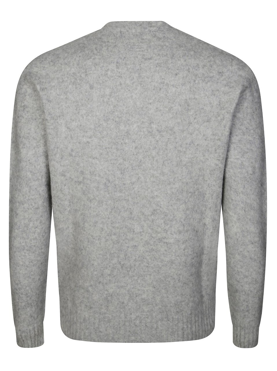Drumohr Lambswool Sweater with Fuzzy Texture Grijs