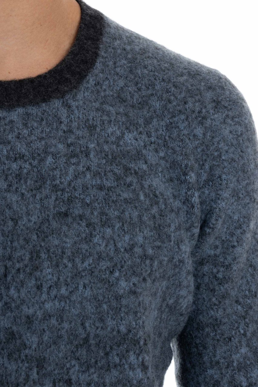 Drumohr Supersoft Wool Garzata Crewneck Sweater Grijs