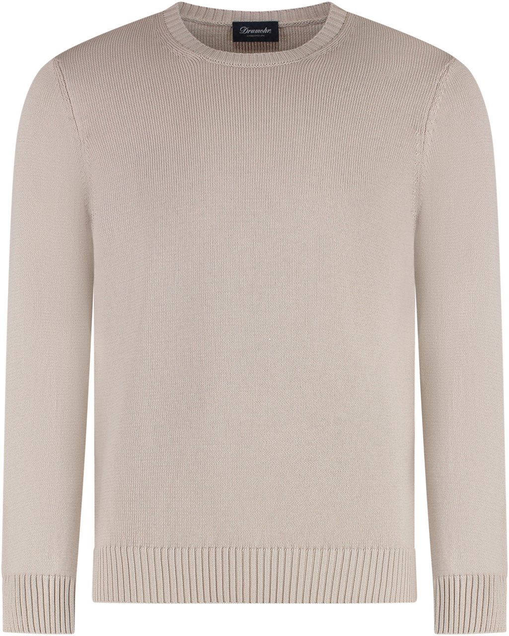 Drumohr Cotton crew-neck sweater Neutraal