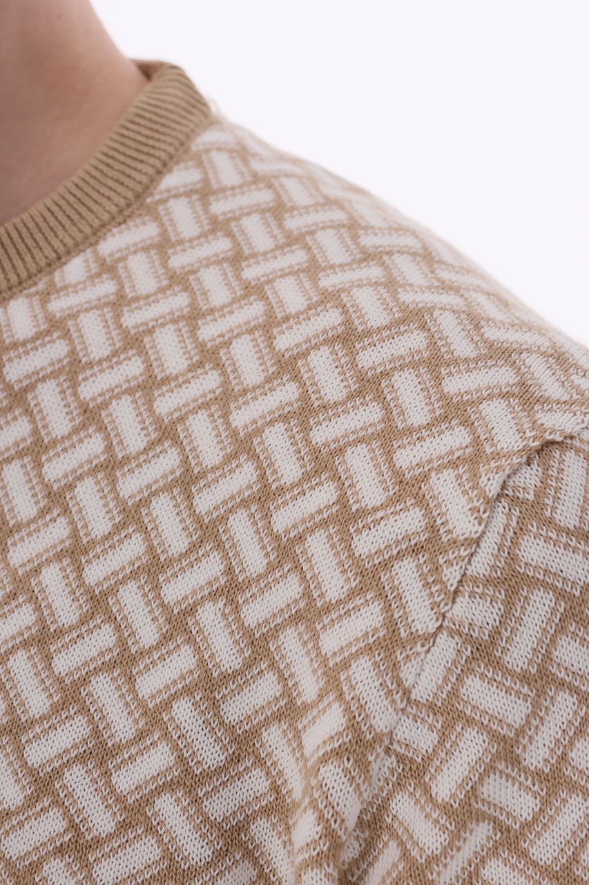 Drumohr Biscottino Cotton-Linen Crewneck Sweater Roze