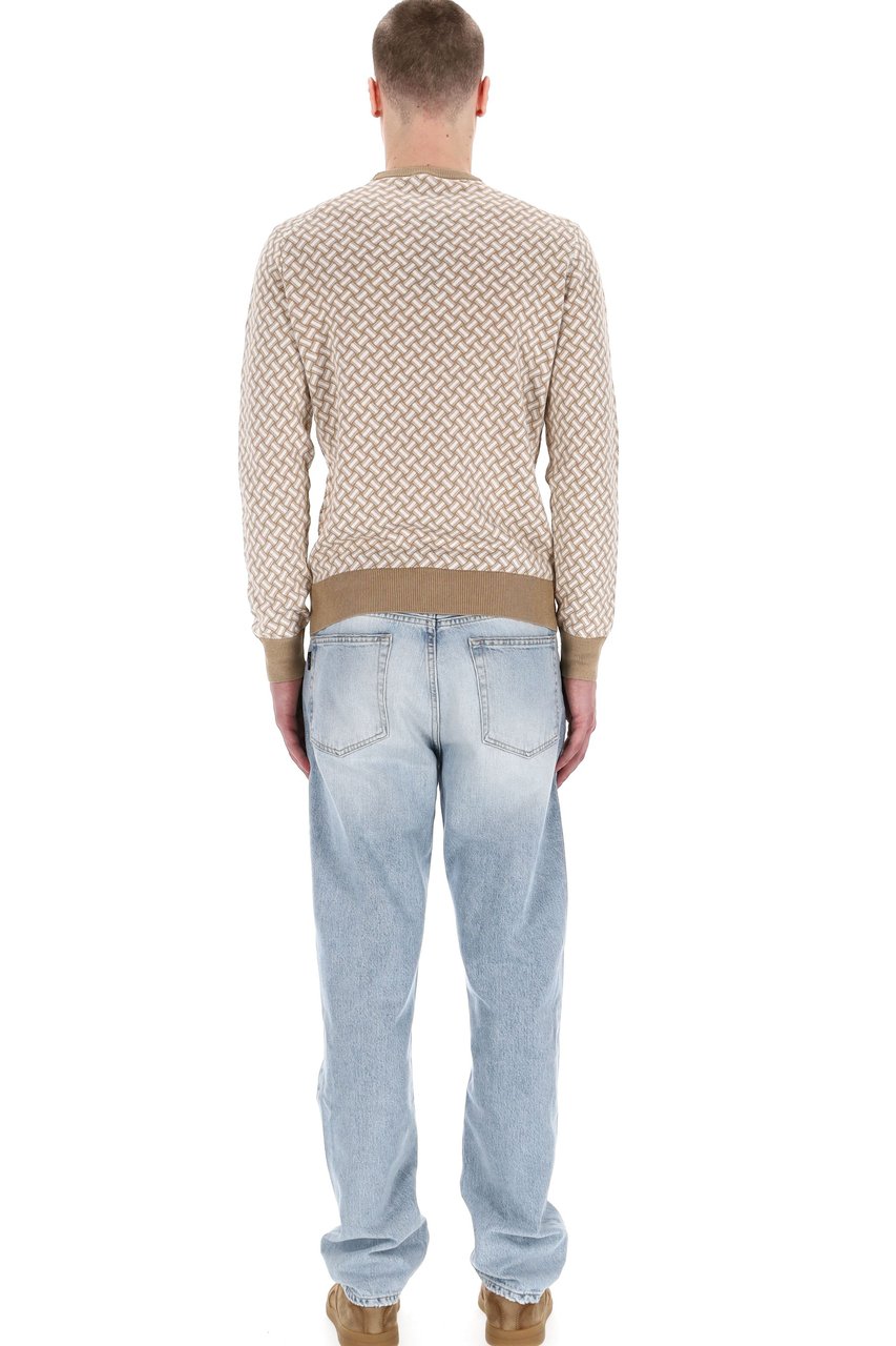 Drumohr Biscottino Cotton-Linen Crewneck Sweater Roze