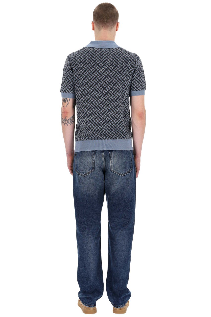 Drumohr Biscottino Cotton-Linen Open Collar Polo Grijs