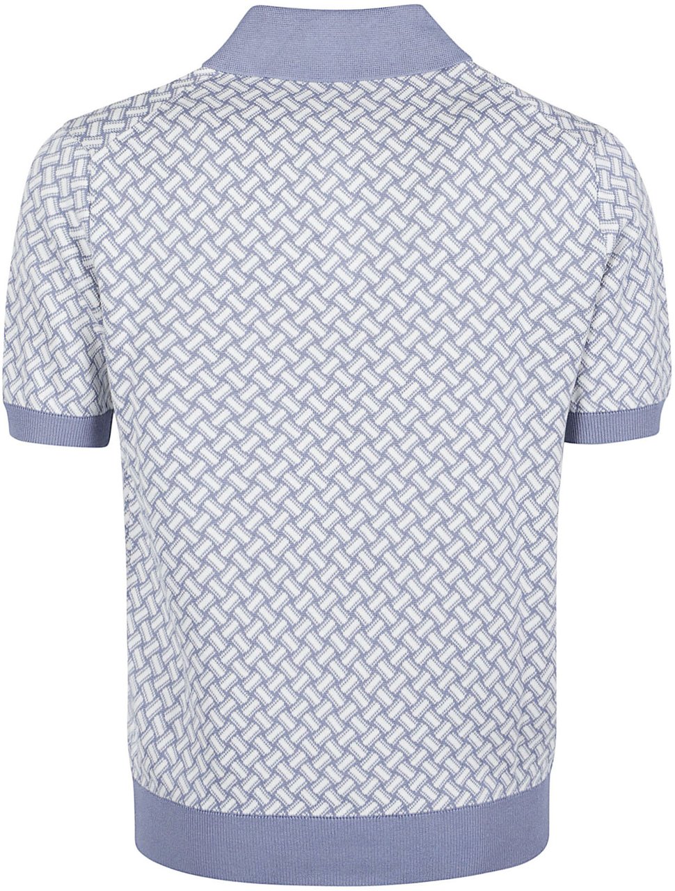 Drumohr Short Sleeve Razor Blade Polo Shirt White Wit