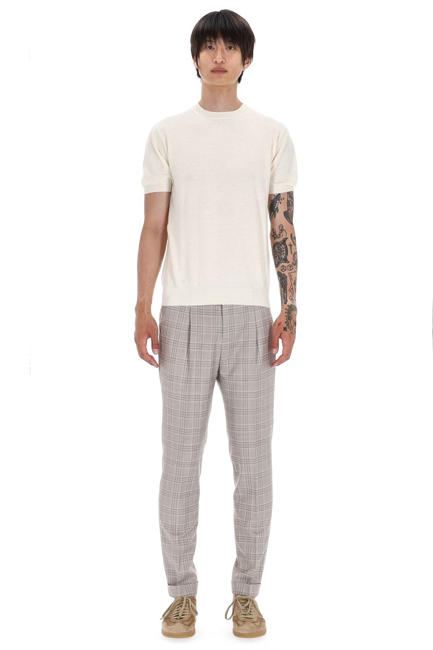 Drumohr Superlight Terry Cotton Crewneck T-Shirt Neutraal