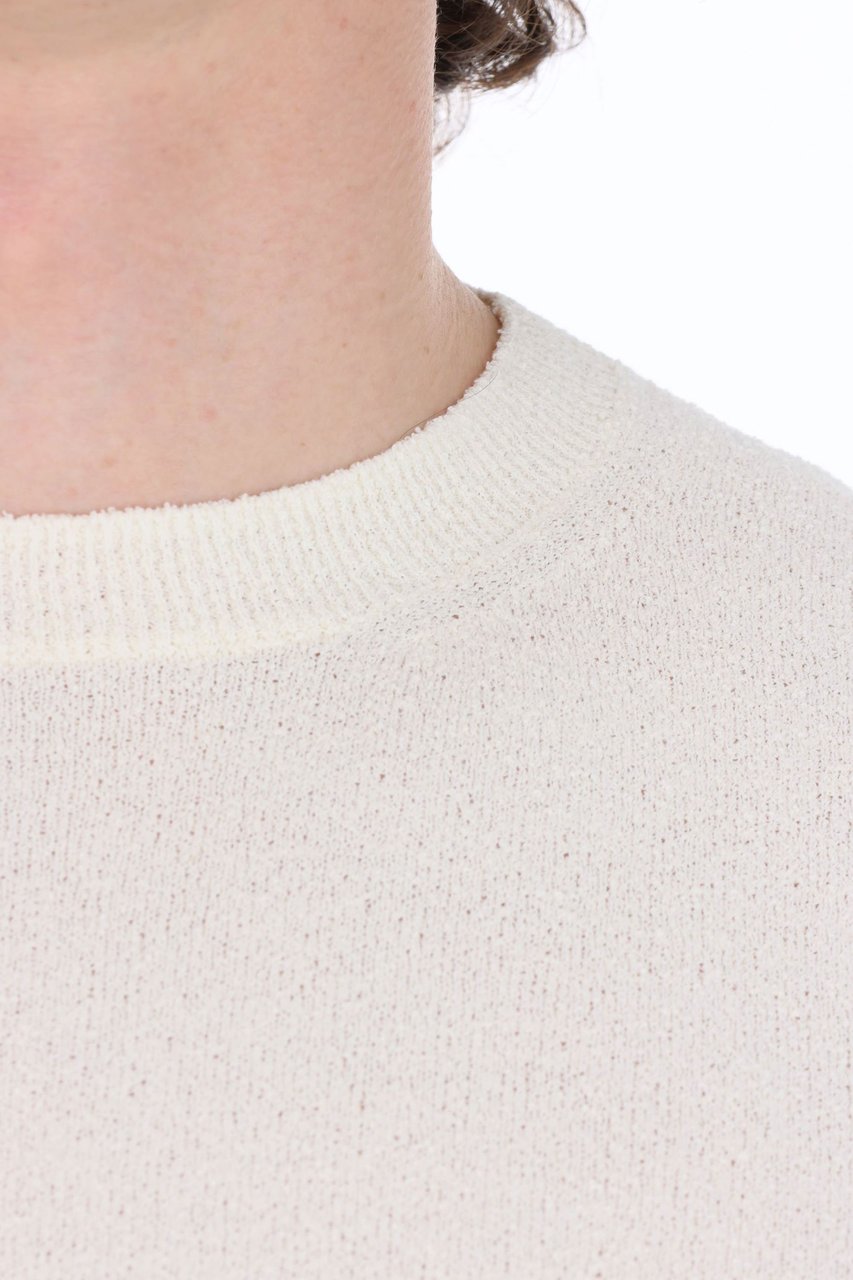 Drumohr Cream Lightweight Terry Cotton-Blend T-Shirt Zwart