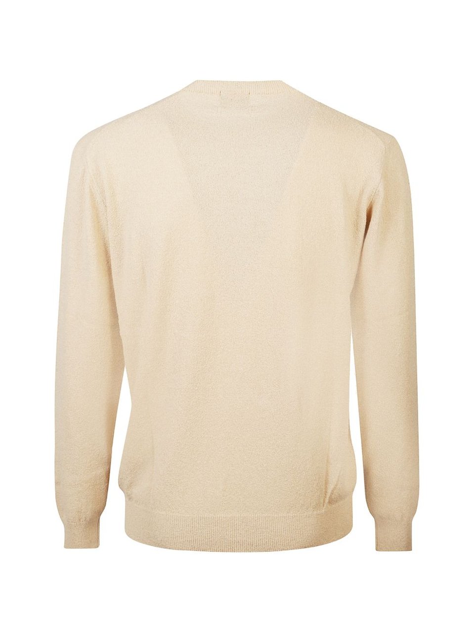 Drumohr Beige Cotton Ribbed Knit Sweater Neutraal