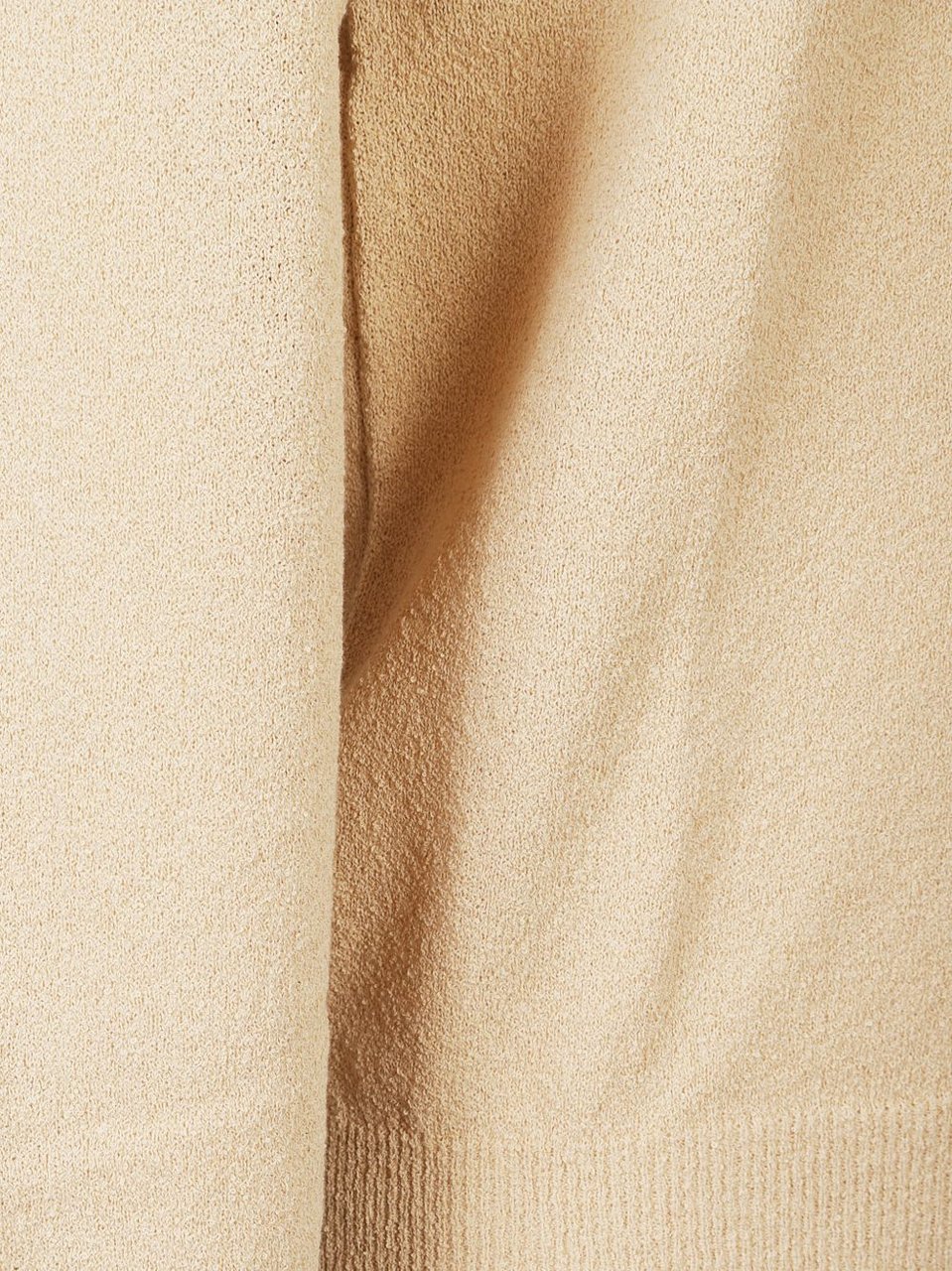 Drumohr Beige Cotton Ribbed Knit Sweater Neutraal