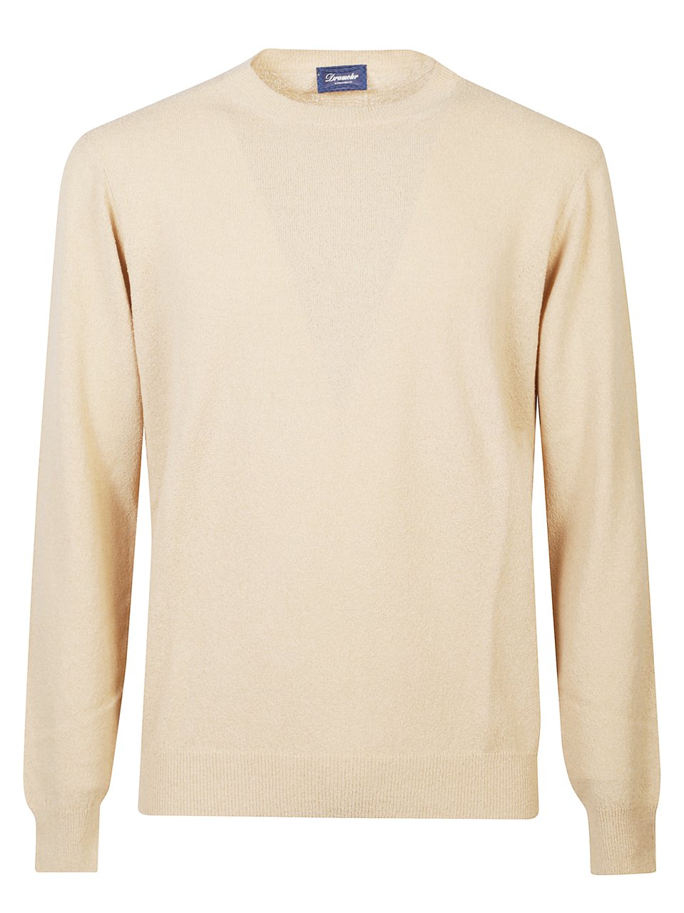 Drumohr Beige Cotton Ribbed Knit Sweater Neutraal
