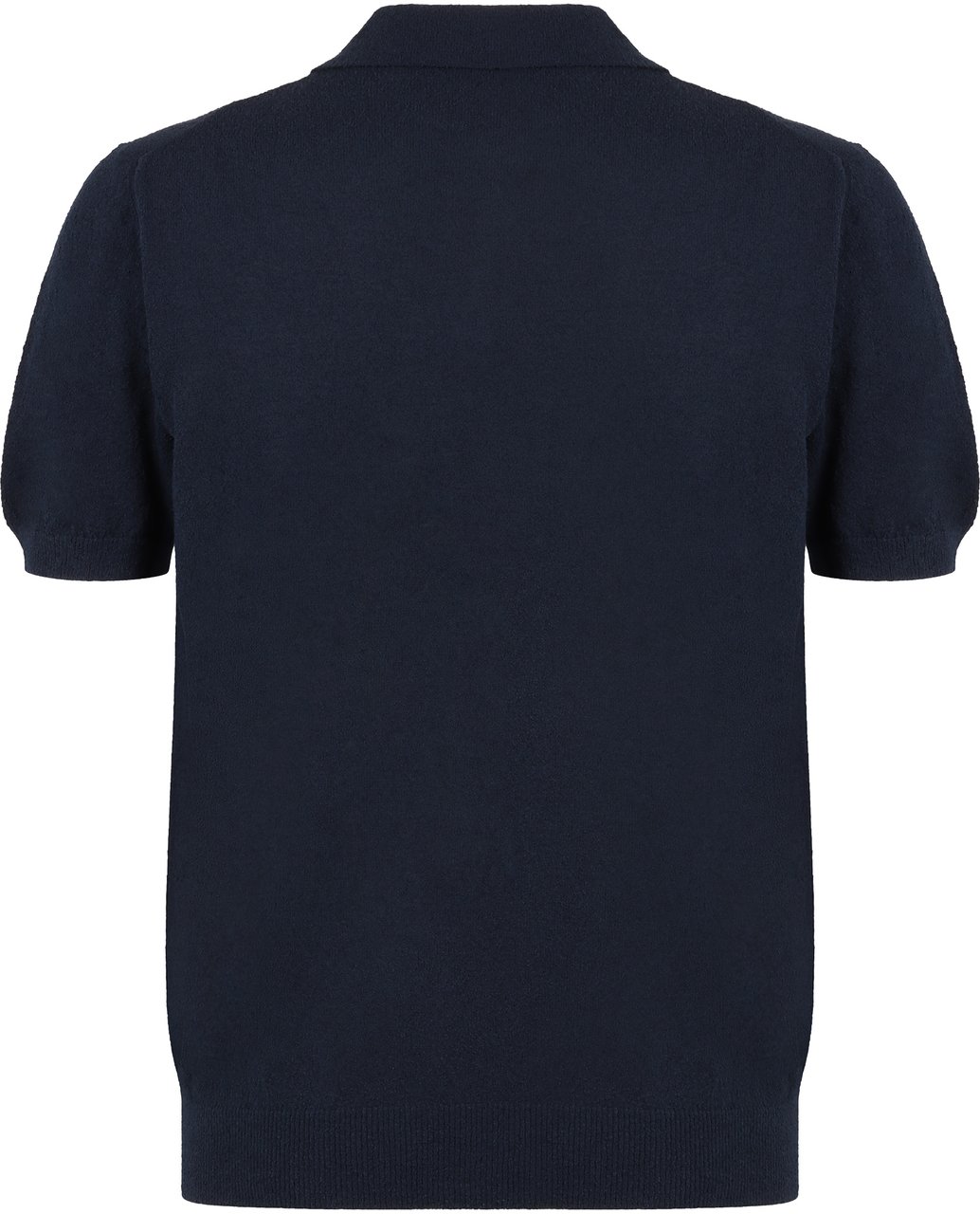 Drumohr Short sleeve cotton polo shirt Blauw