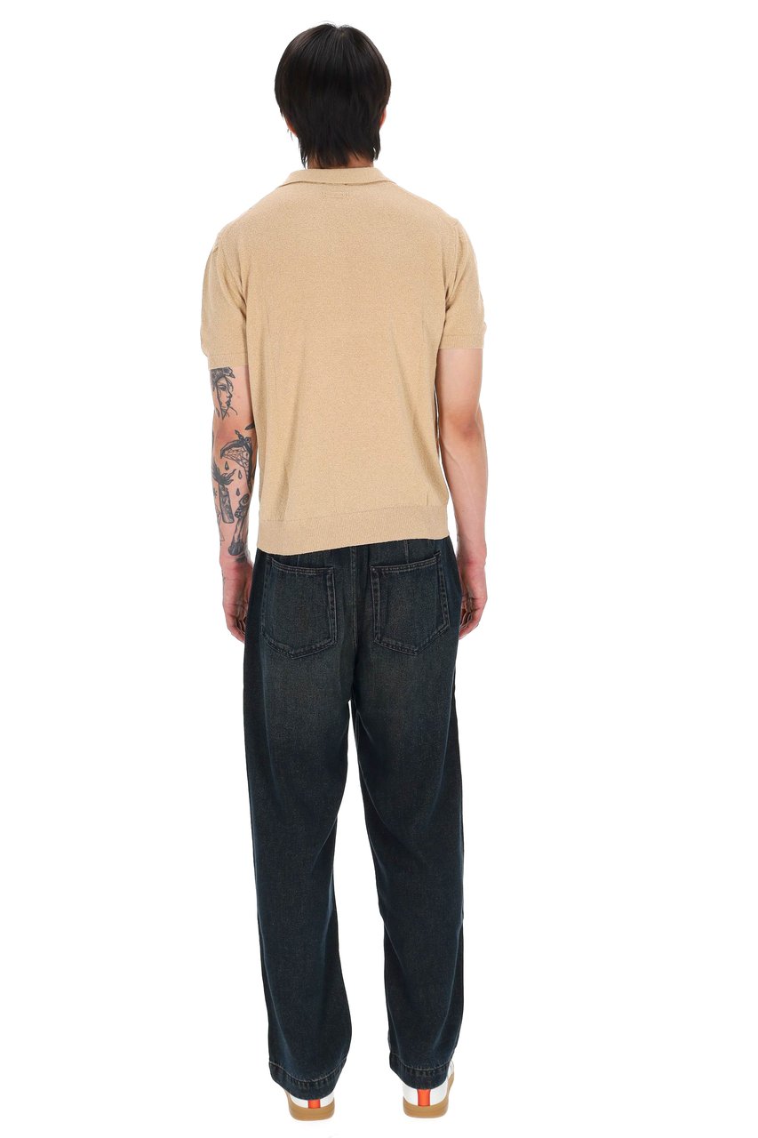 Drumohr Light Cotton Toweling Polo Shirt Neutraal