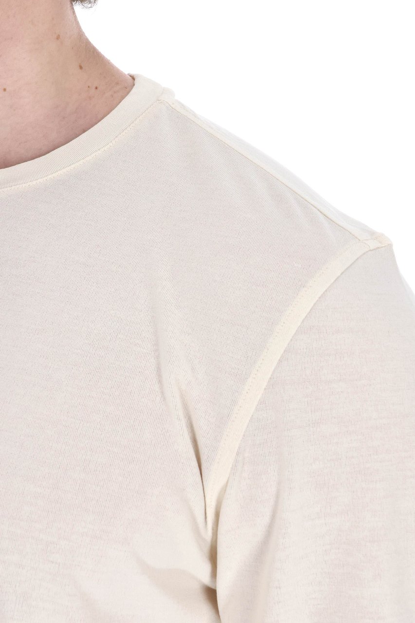 Drumohr "Ice Cotton" Long Sleeve Cotton T-Shirt Neutraal