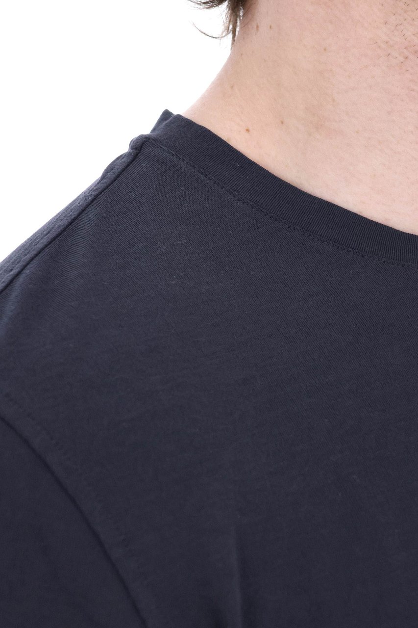 Drumohr "Ice Cotton" Long Sleeve Cotton T-Shirt Zwart