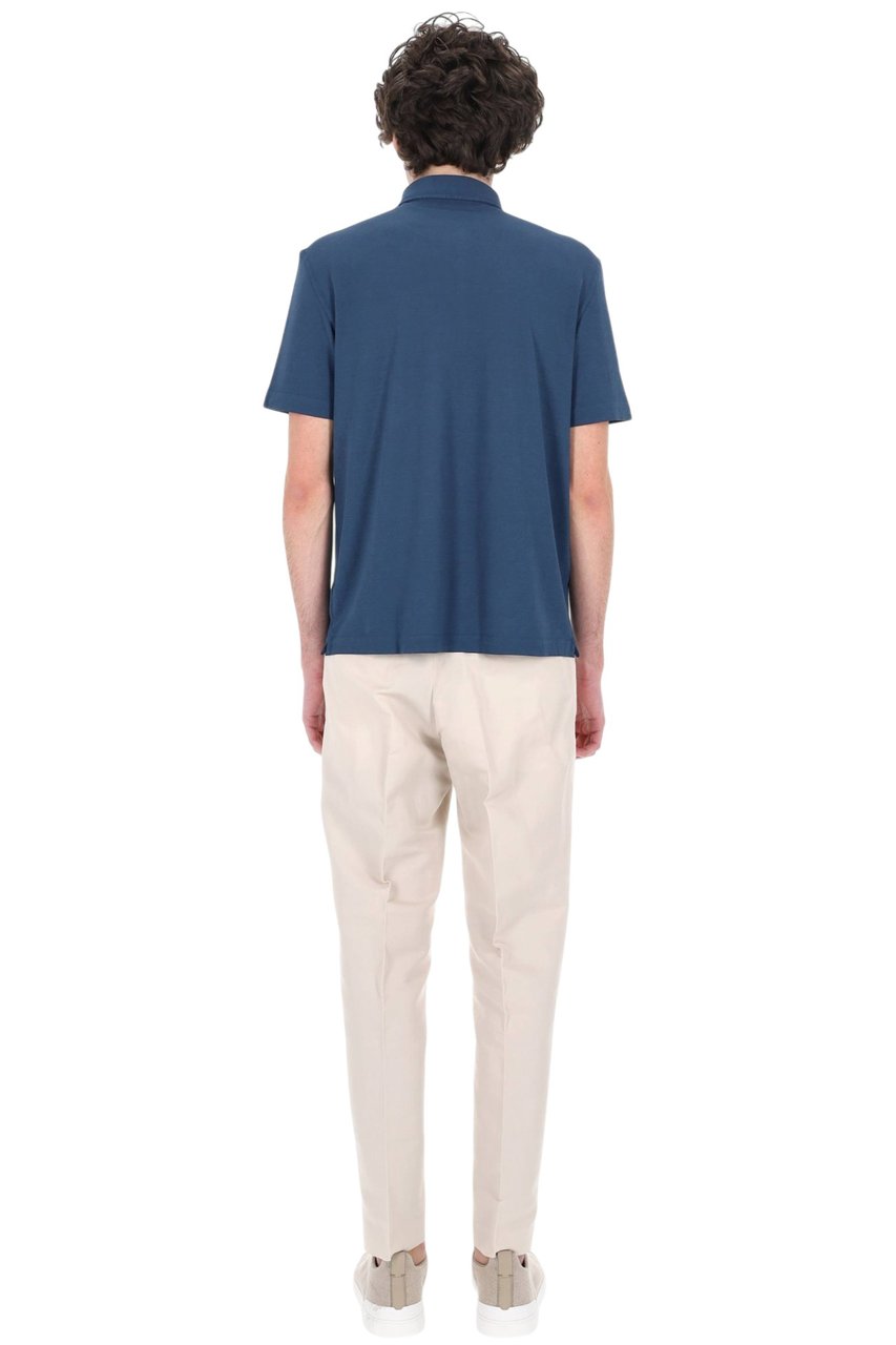Drumohr Ice Cotton Pure Cotton Polo Shirt Groen