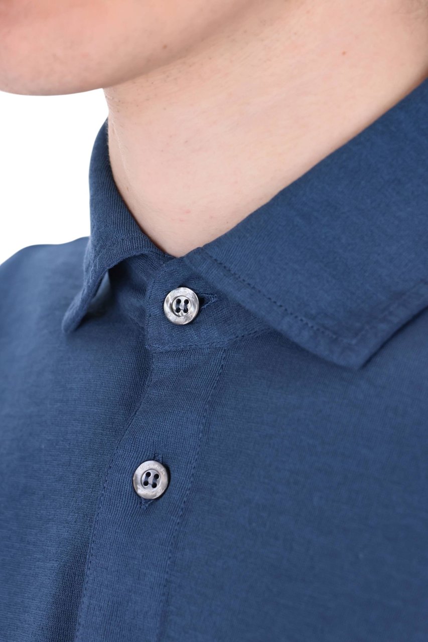 Drumohr Ice Cotton Pure Cotton Polo Shirt Groen