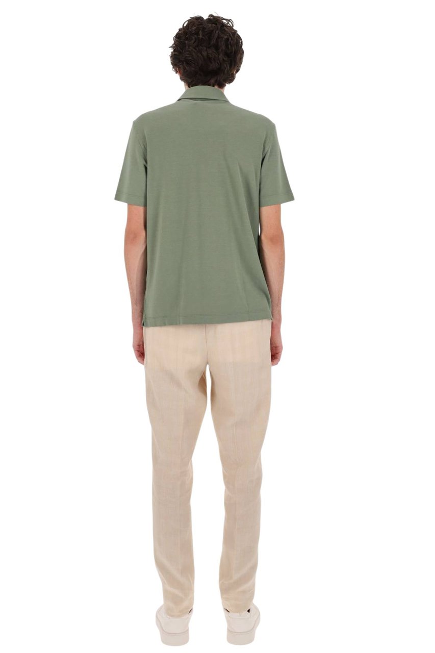 Drumohr Ice Cotton Polo Shirt Groen
