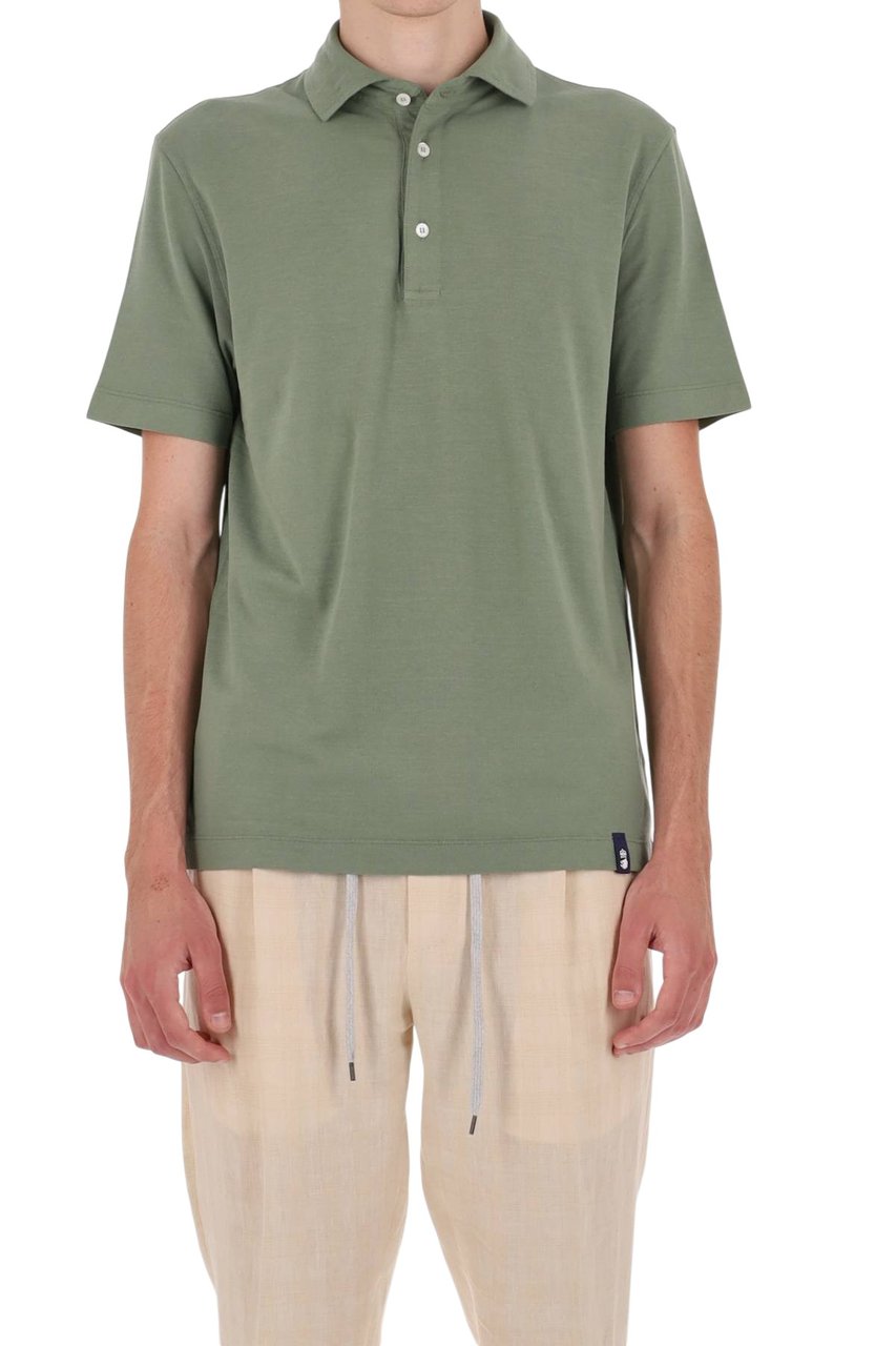 Drumohr Ice Cotton Polo Shirt Groen