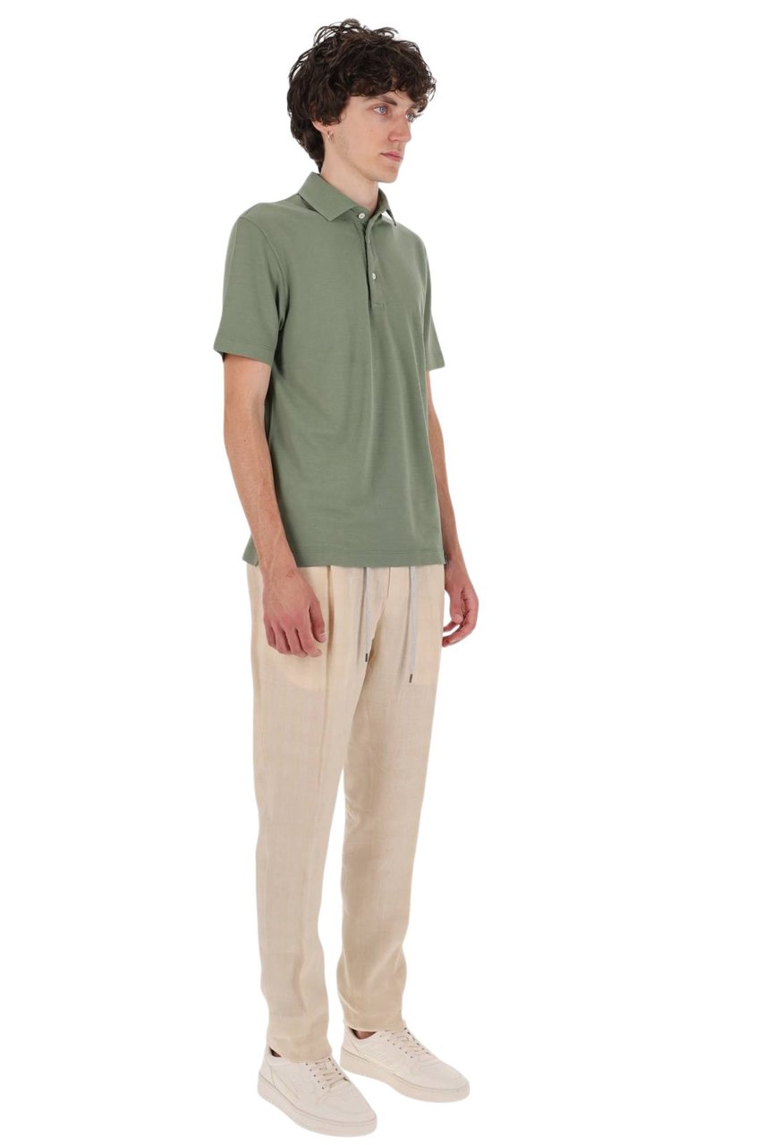 Drumohr Ice Cotton Polo Shirt Groen