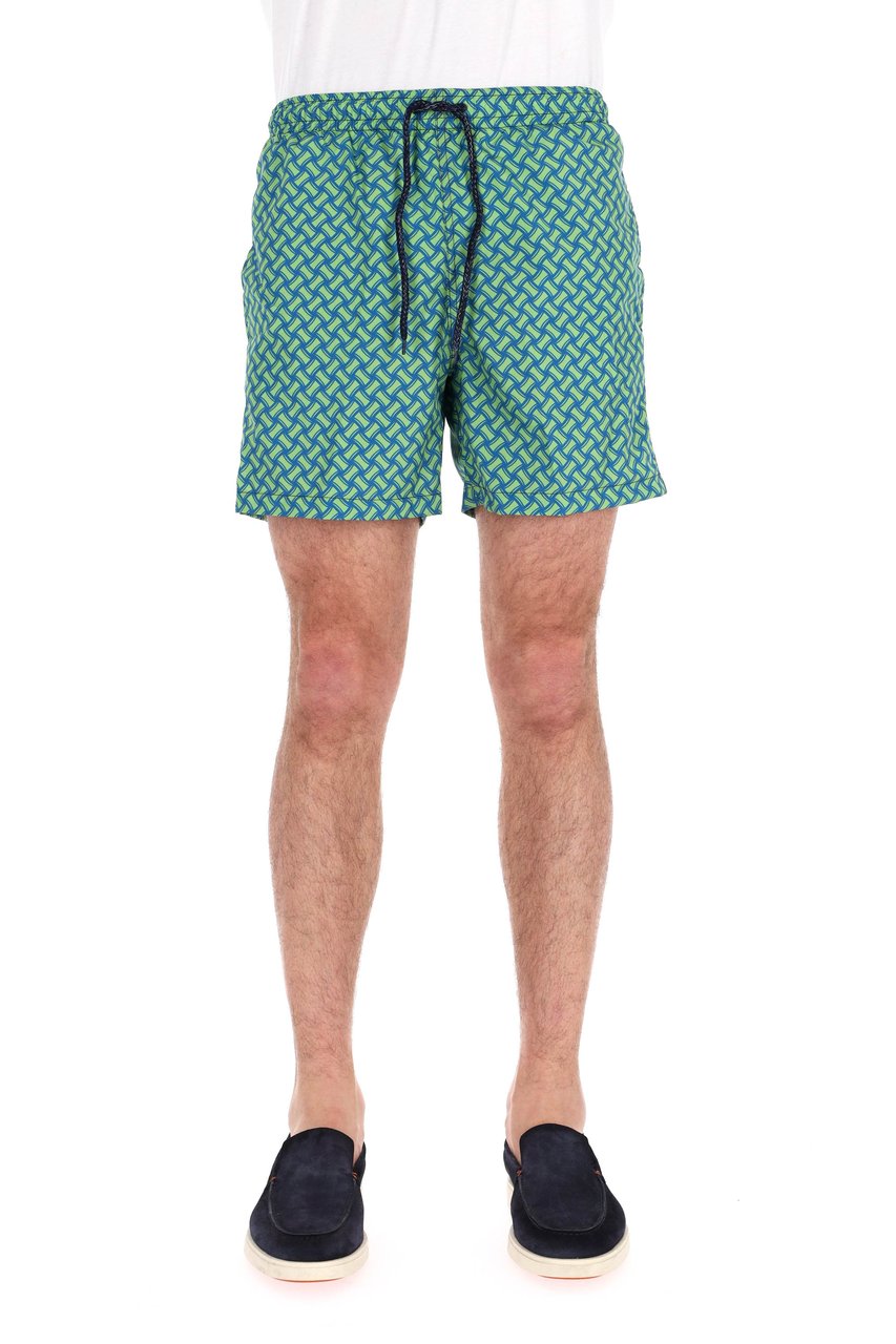 Drumohr Macro Biscottino Quick-Dry Swim Shorts Blauw