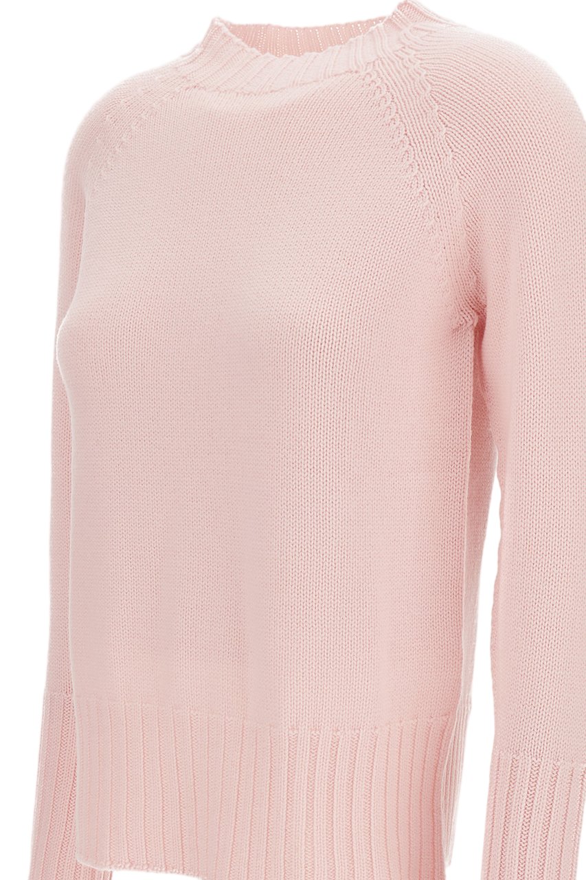 Drumohr Merino Wool Sweater with Ribbed Cuffs and Hem Roze