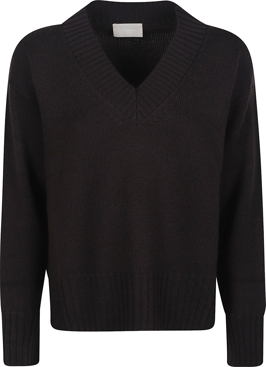 Drumohr Over V-neck Sweater Brown Bruin
