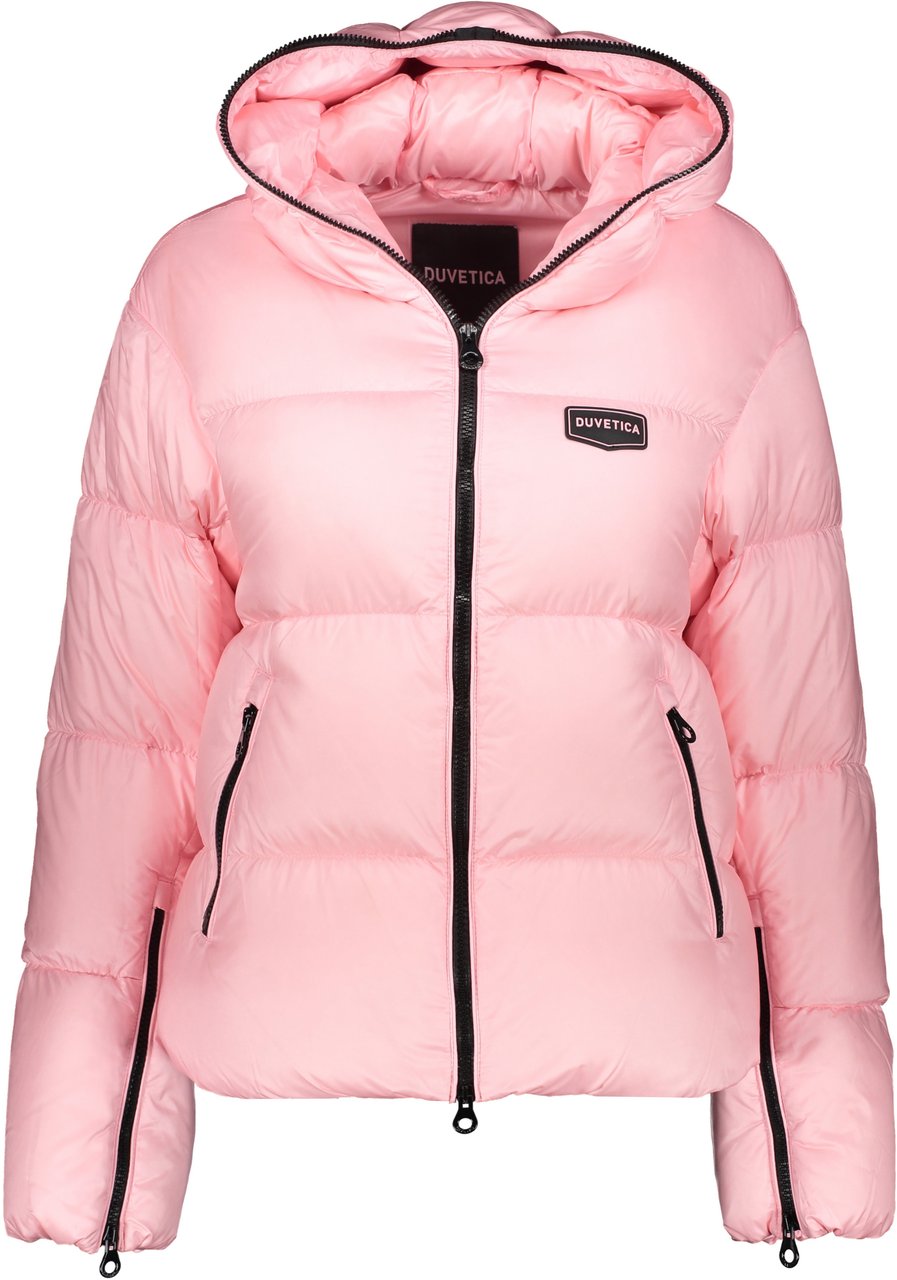 Drumohr Hooded full-zip down jacket Rood