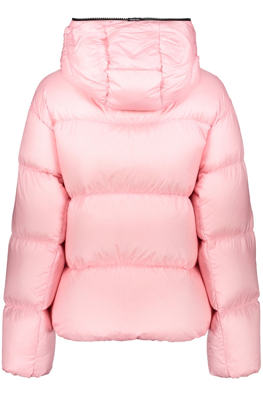 Drumohr Hooded full-zip down jacket Rood