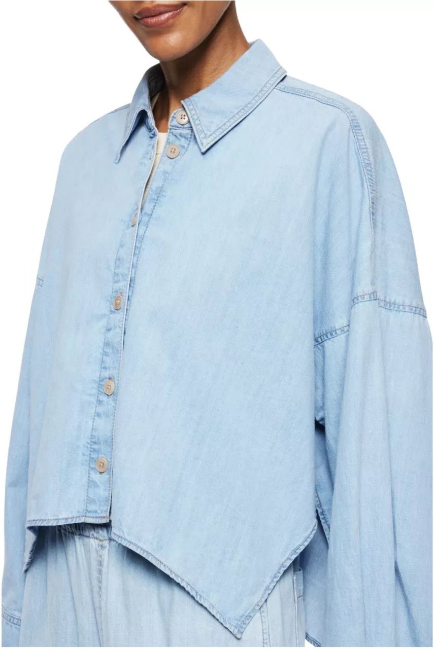 Drykorn Oshia Blouses Lichtblauw 260226 Oshia Blauw