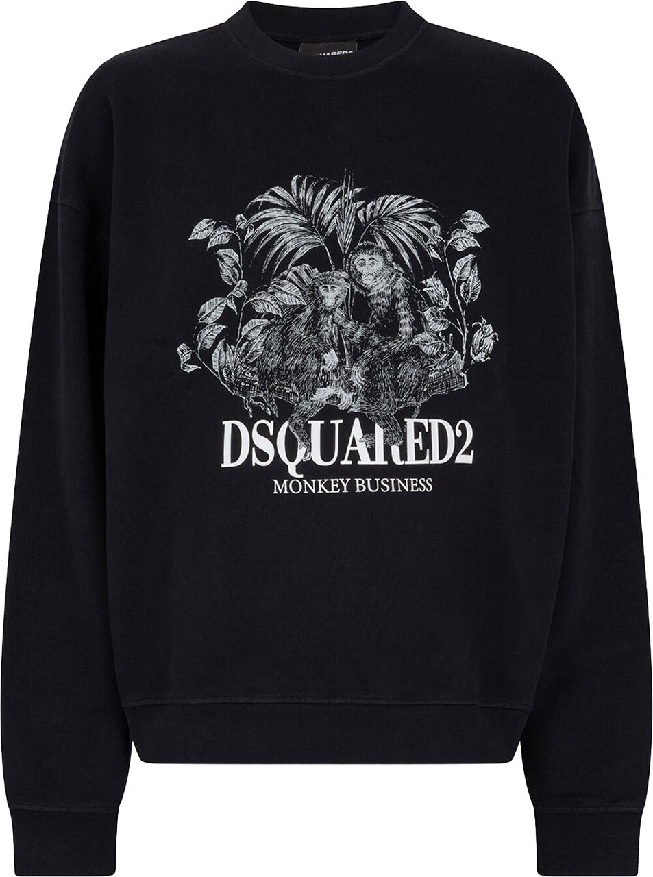 Dsquared2 Monkey Business Relax Fit Crewneck Zwart