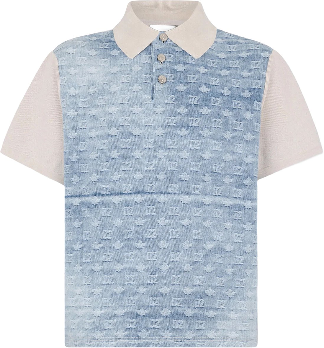 Dsquared2 Monogram Knit Polo Beige