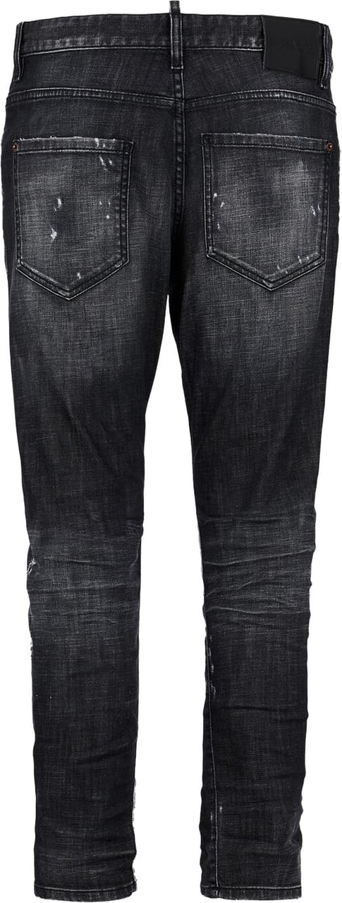 Dsquared2 Black Fog Wash Slim Twist Jeans Zwart