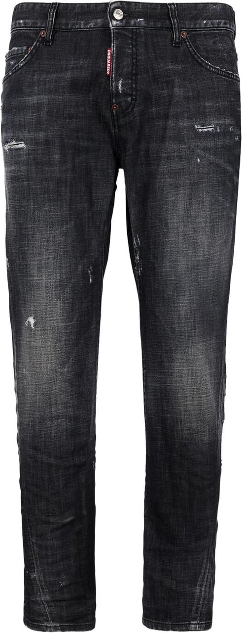 Dsquared2 Black Fog Wash Slim Twist Jeans Zwart