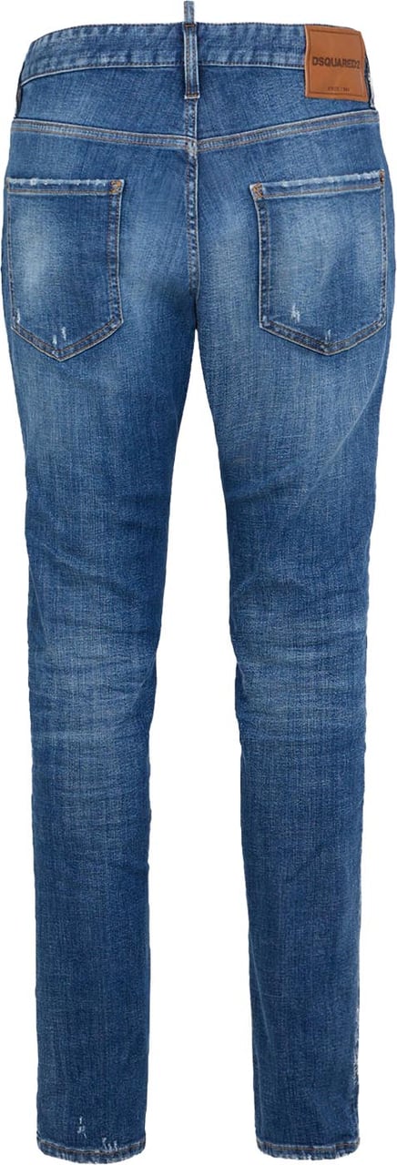 Dsquared2 Medium Wash Teddy Jeans Blauw