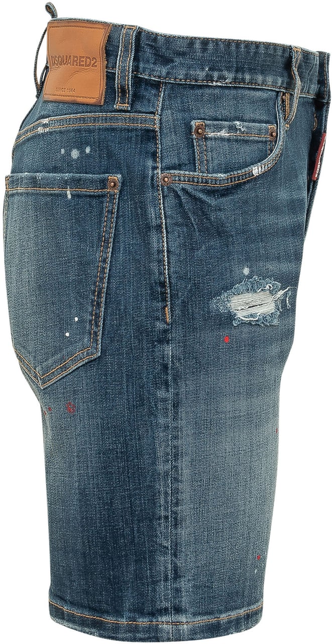 Dsquared2 Marine Short in Denim Cinque Tasche Blauw