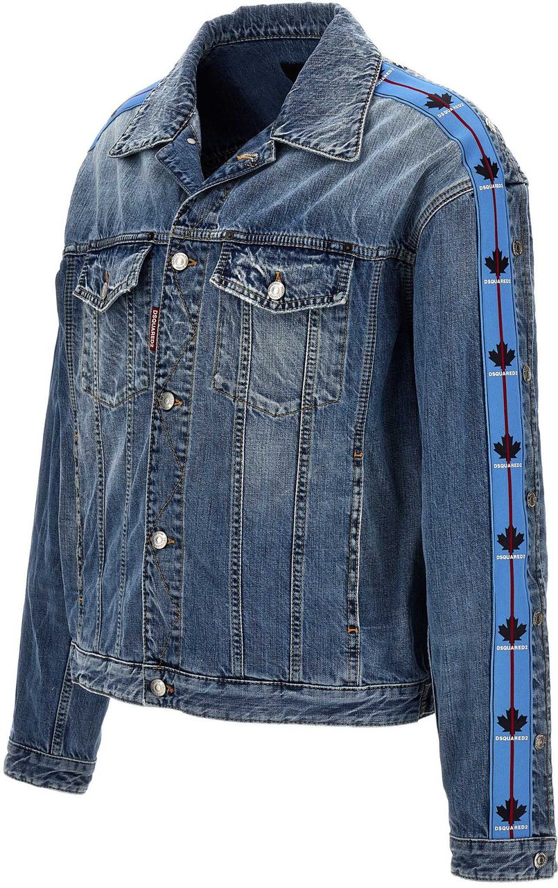 Dsquared2 Dsquared² Blue Cotton Denim Jacket Lichtblauw