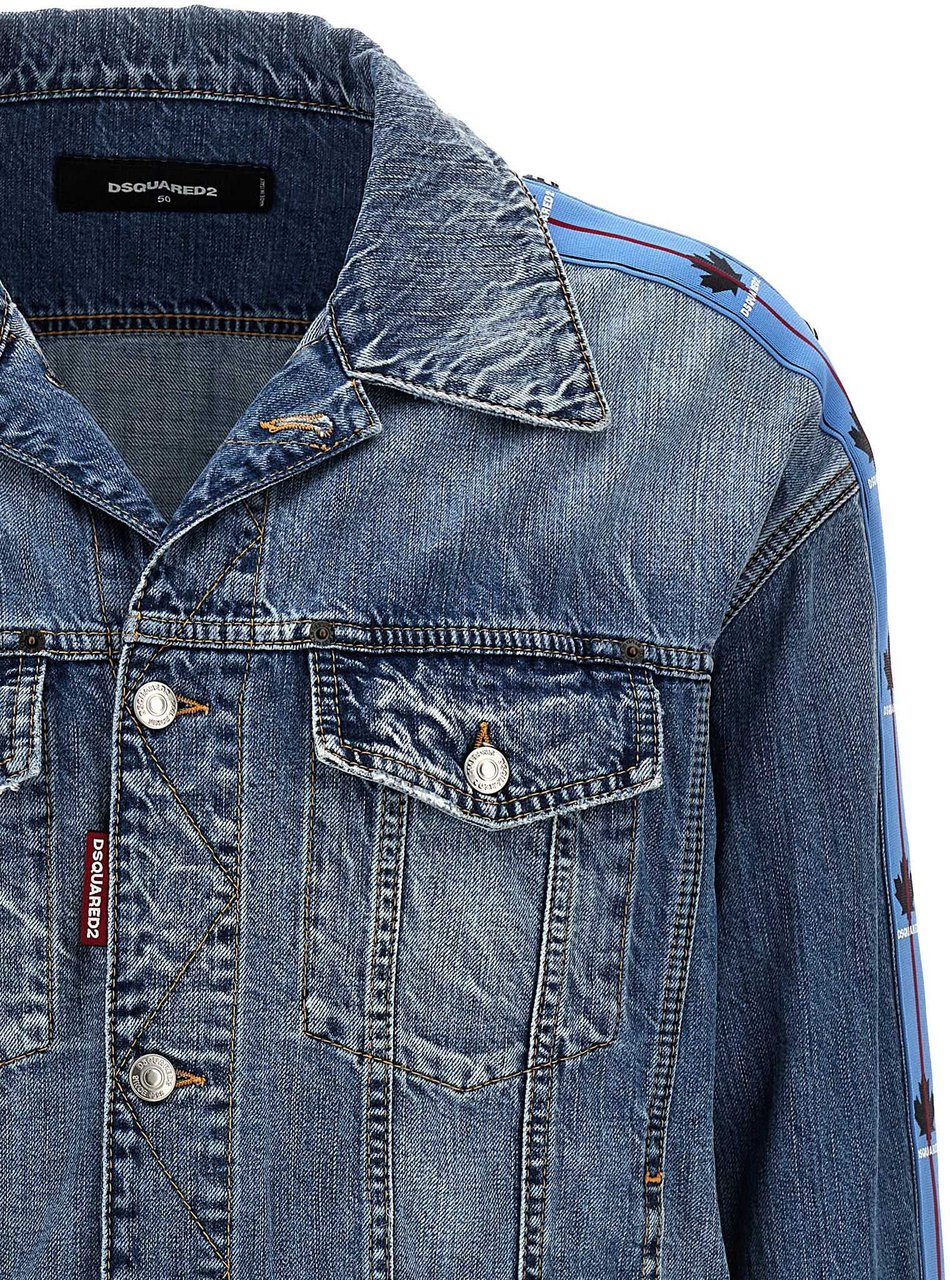 Dsquared2 Dsquared² Blue Cotton Denim Jacket Lichtblauw