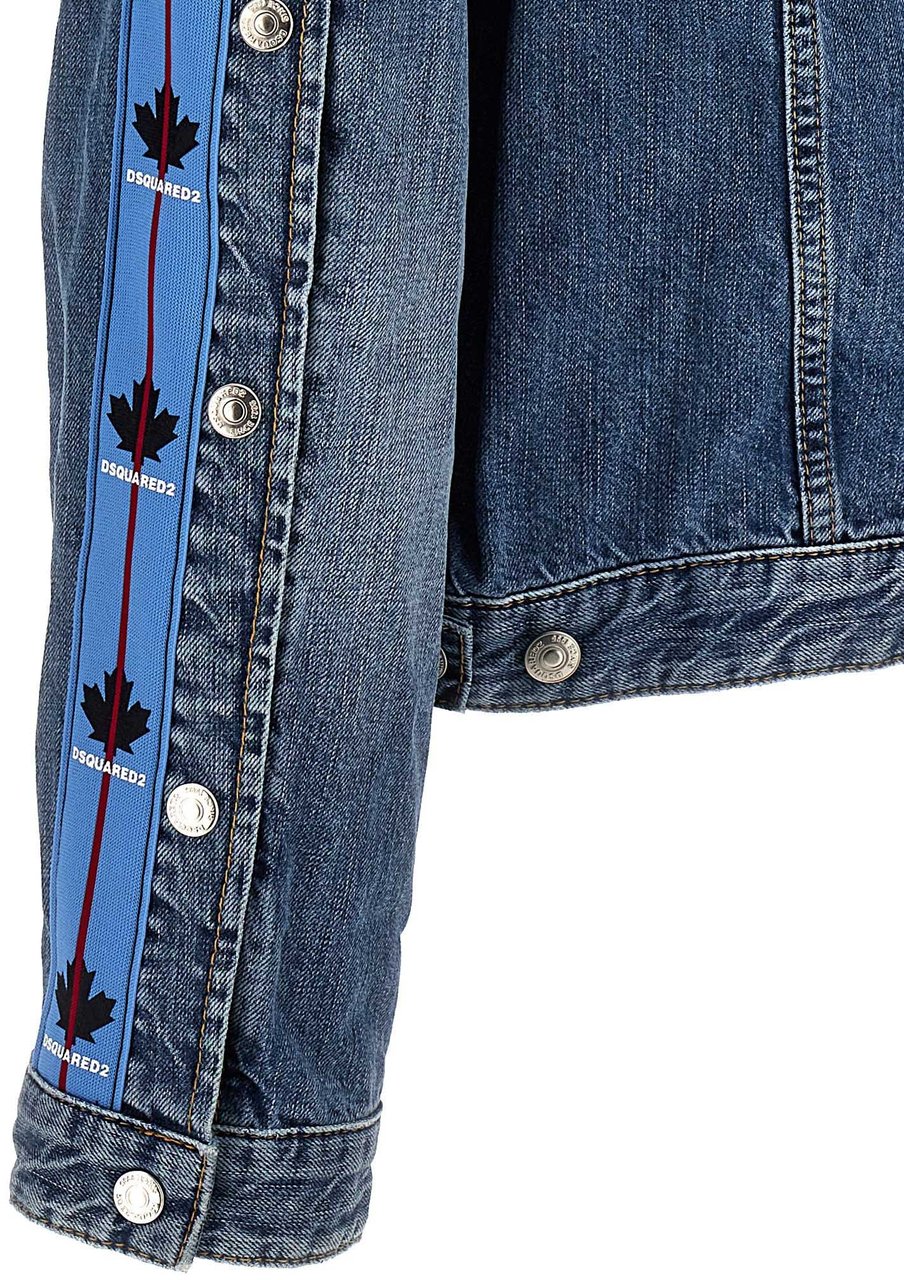 Dsquared2 Dsquared² Blue Cotton Denim Jacket Lichtblauw