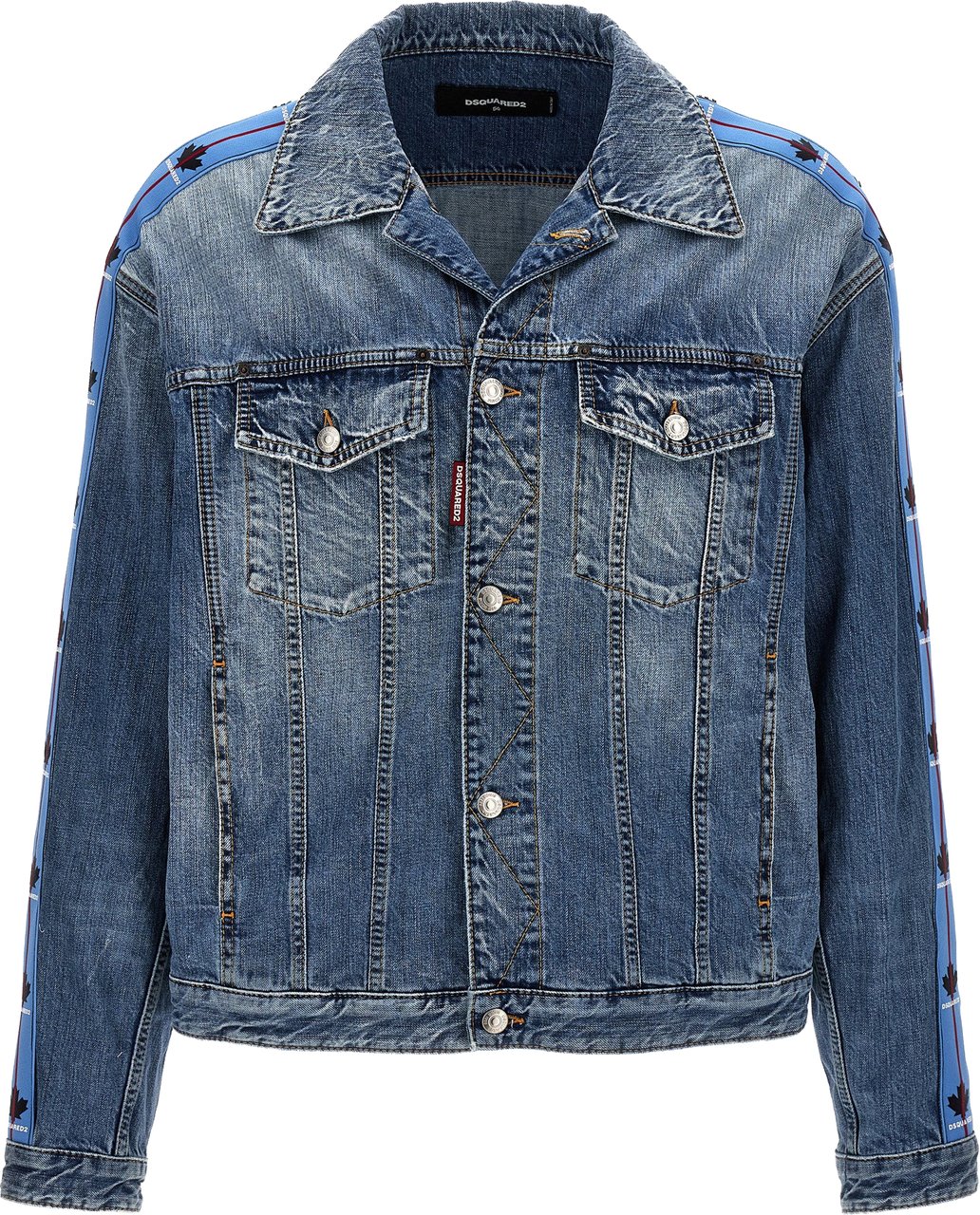 Dsquared2 Dsquared² Blue Cotton Denim Jacket Lichtblauw
