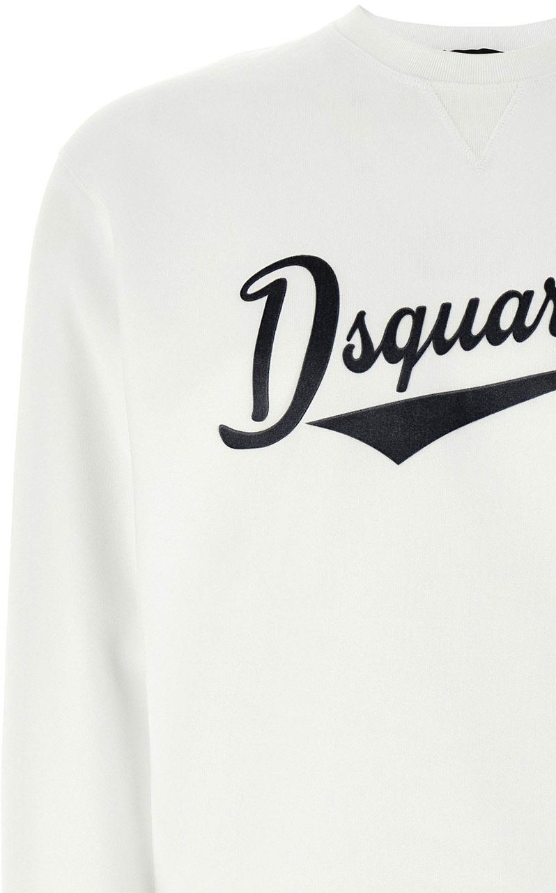 Dsquared2 Dsquared² White Cotton Sweatshirt Zwart