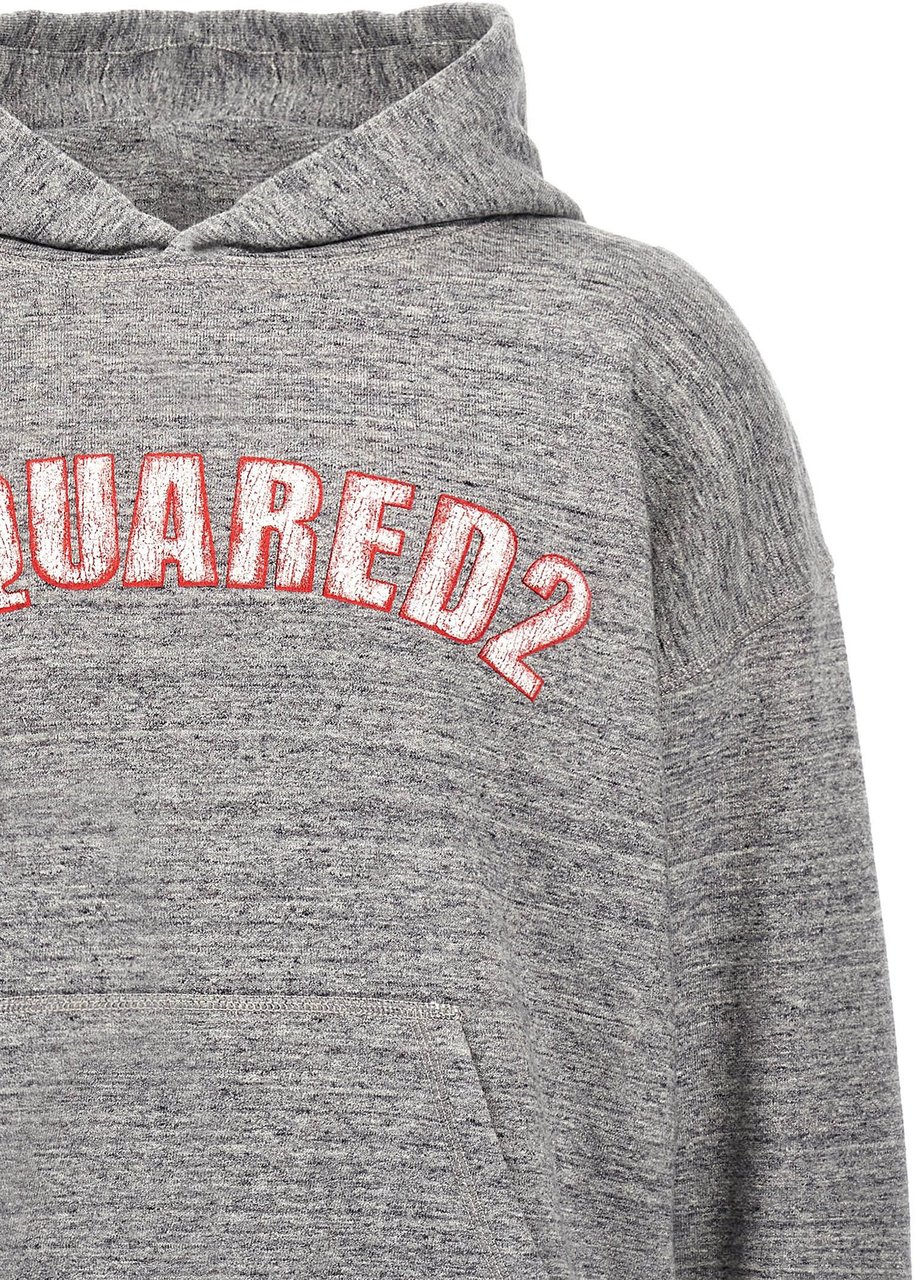 Dsquared2 Dsquared² Gray Cotton Sweatshirt Grijs