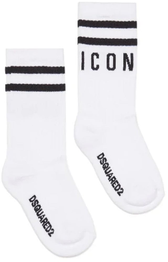 Dsquared2 dsquared2 - Socks - dq1035-d00wi-bianco Dierenprint