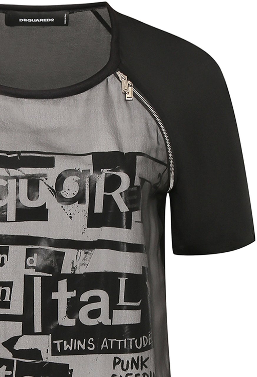 Dsquared2 Silk Printed Mini Dress Divers