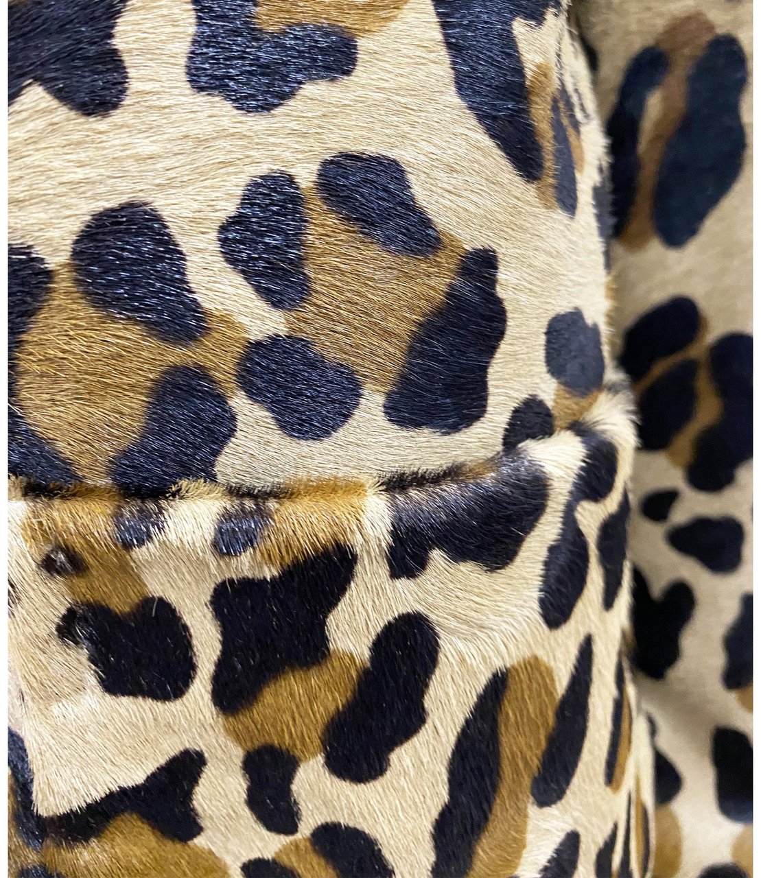 Dsquared2 Leopard Calf Hair Cropped Jacket Bruin