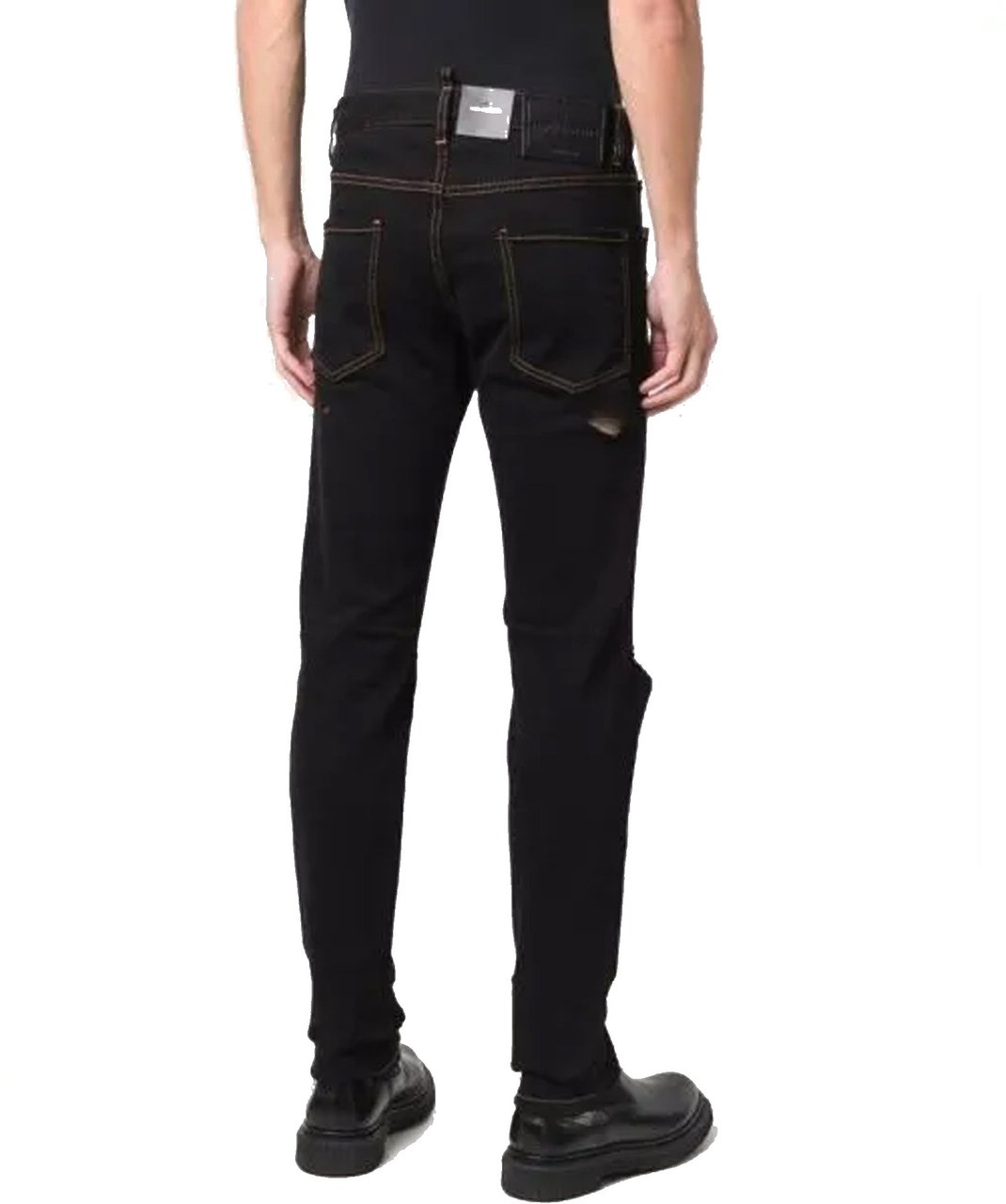 Dsquared2 Cotton Denim Jeans Zwart
