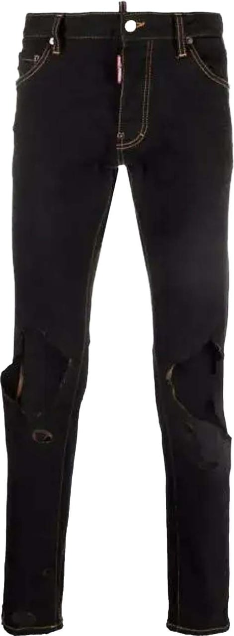 Dsquared2 Cotton Denim Jeans Zwart