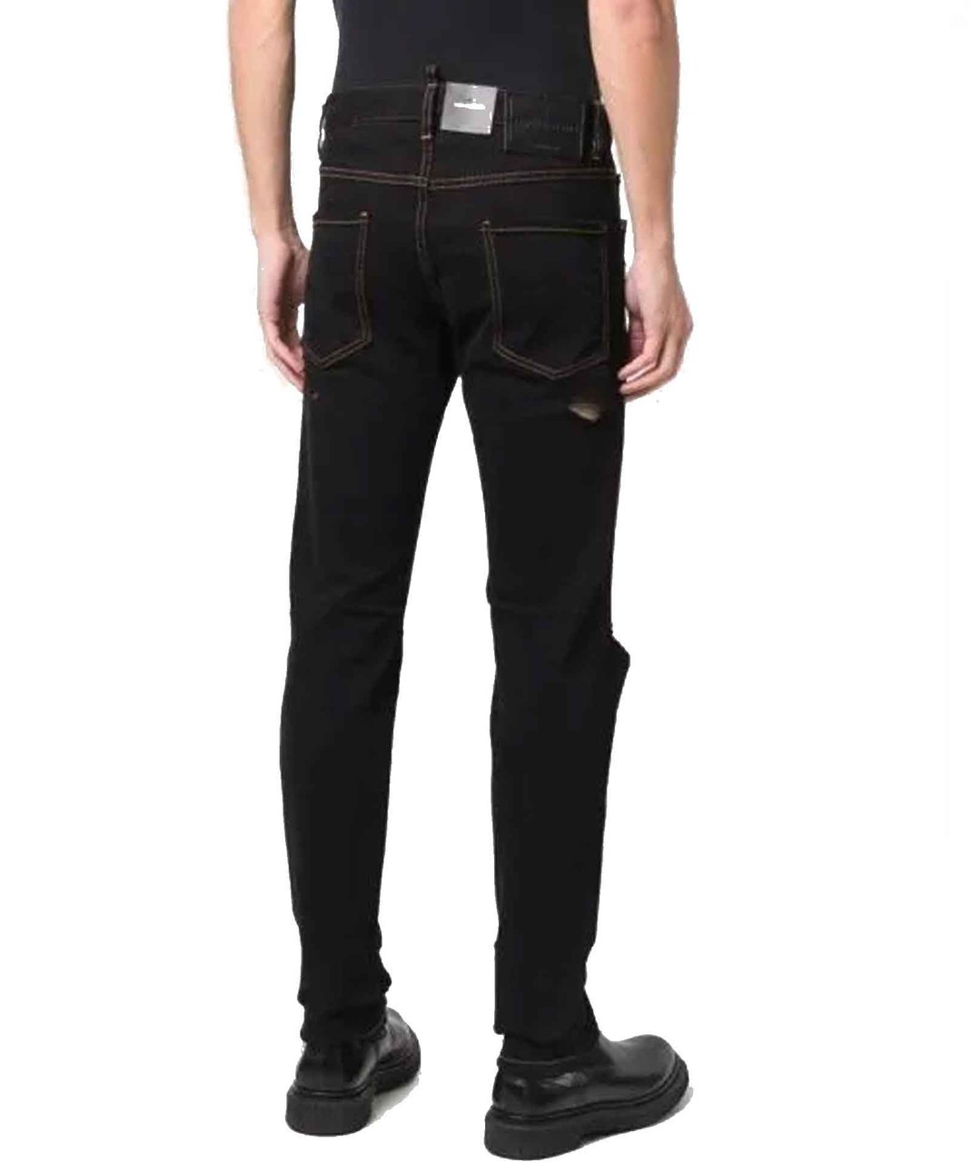 Dsquared2 Cotton Denim Jeans Zwart