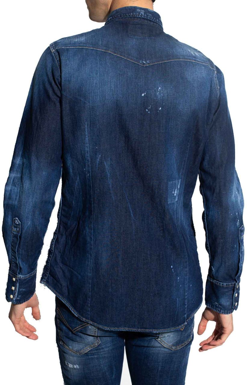 Dsquared2 Denim Shirt Blauw