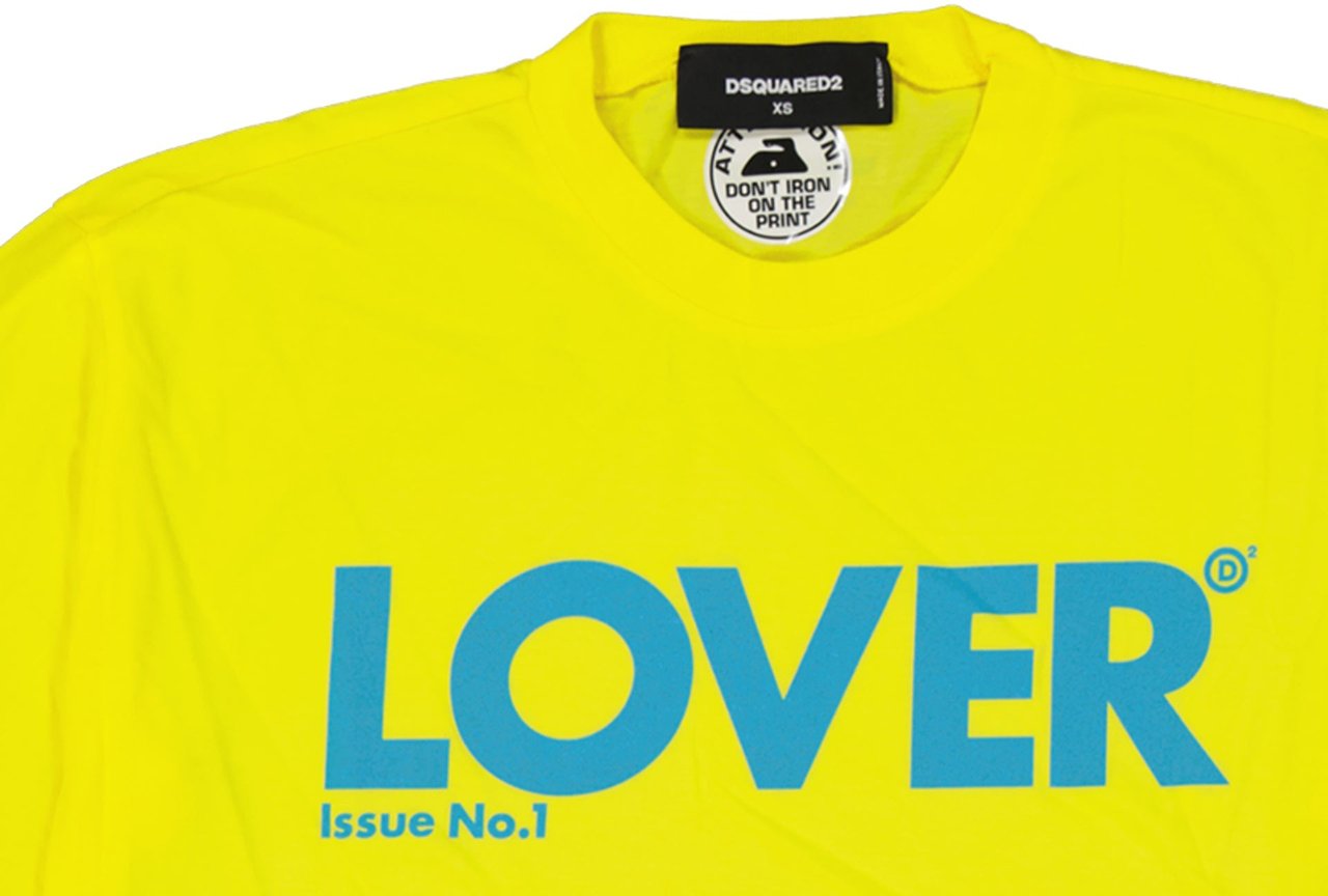 Dsquared2 Cotton T-Shirt Geel
