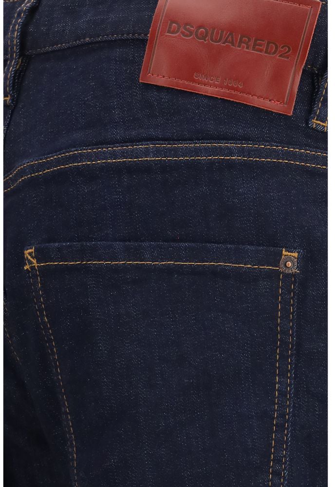 Dsquared2 Dsquared² Blue Cotton Slim Fit Jeans Blauw