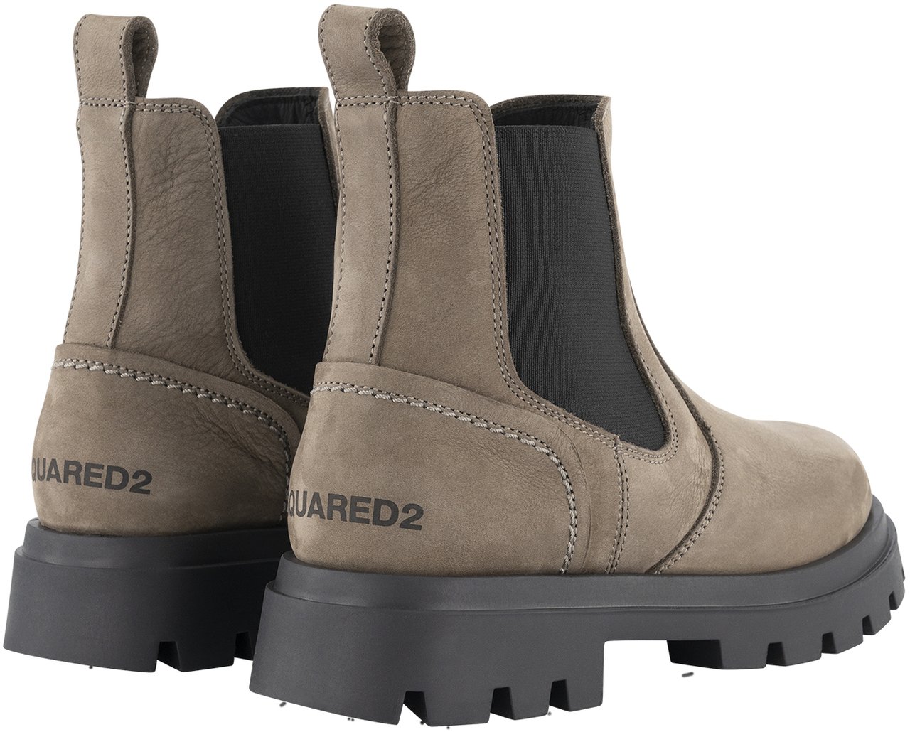 Dsquared2 Ankle Boots Elastic Side Beige