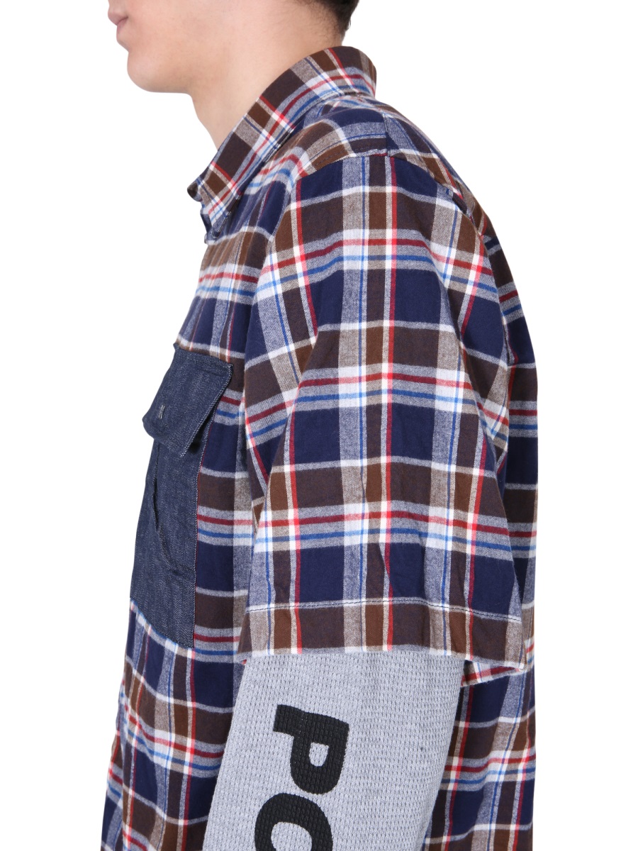 Dsquared2 SHIRT WITH DOUBLE SLEEVES Blauw